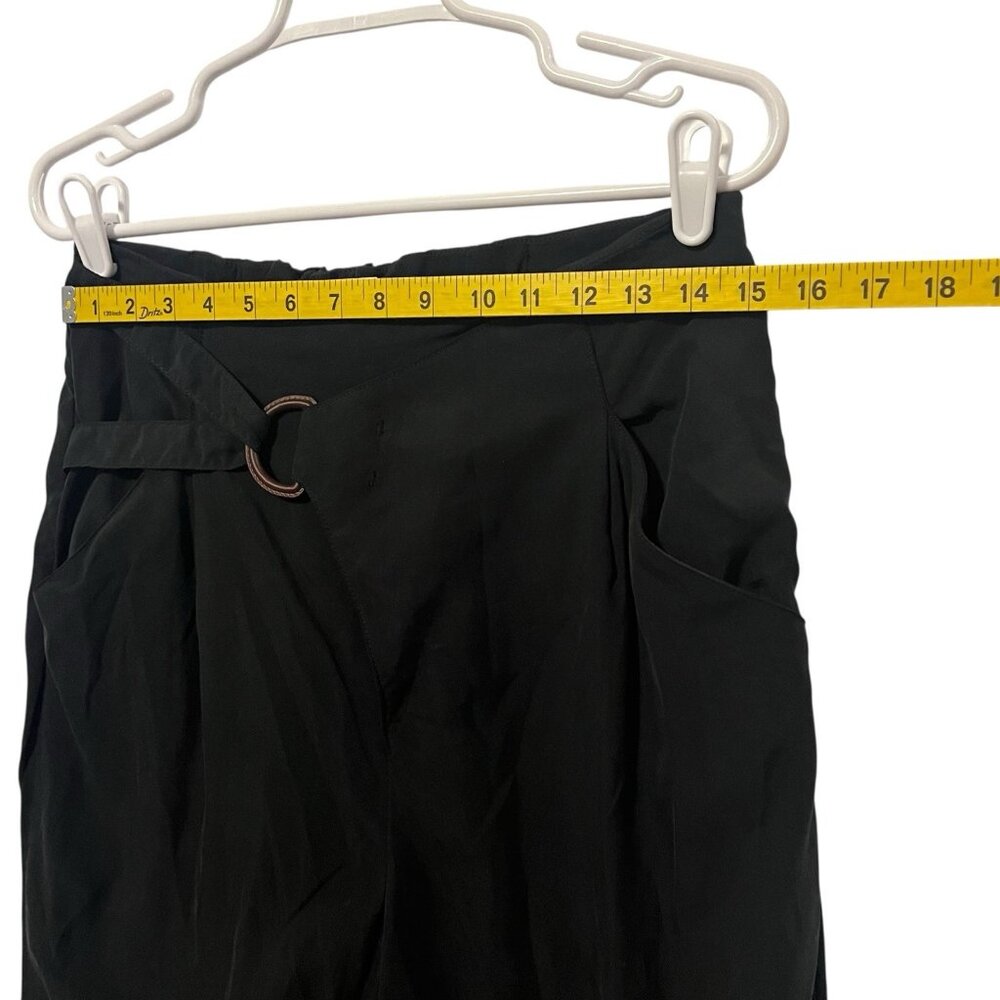 Anthropologie Women’s Pants Small Size Black Elastic Waist Pockets High Rise - Picture 5 of 12